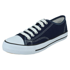Ladies Spot On Casual Lace Up Trainers F80543