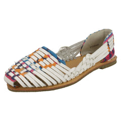 Ladies Savannah Flat Weave Ballerinas