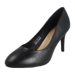 Ladies Spot On Wide Fit 8cm High Heel Court Shoes F90148