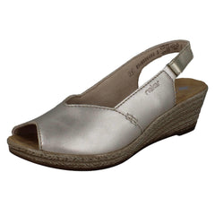 Ladies Rieker Slingback Wedge Sandals 62462