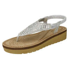 Ladies Savannah Mid Wedge Toepost Sandals