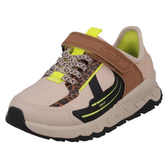 Kids Clarks Playprints Colour-Pop Cheetah Sporty Trainers Selva Lane