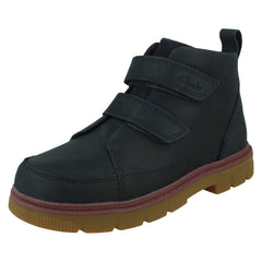 Boys Clarks Padded Collar Ankle Boots Lorcam Hi O