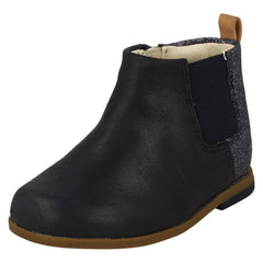 Infant Girls Clarks Glitter Detailed Ankle Boots Drew Fun