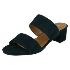 Ladies Anne Michelle Mid Heel Mule Strap Sandals