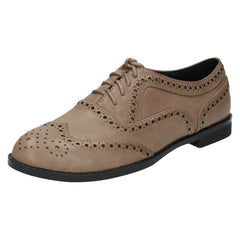 Ladies Spot On Casual Brogue Style Shoes