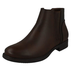 Ladies Spot On Flat Ankle Boots F51023