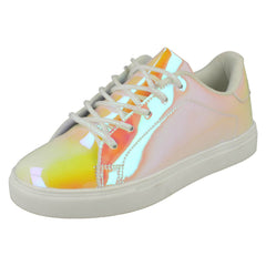 Girls Spot On Casual Hologram Trainers