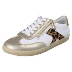 Ladies Rieker T-Shaped Suede Detail Trainers L9700