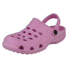 Childrens Unisex Spot On Clogs With Ankle Strap