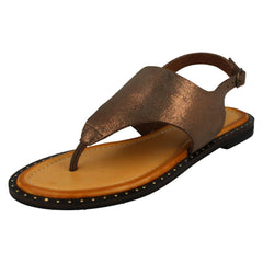 Ladies Leather Collection Toepost Sandals F00201