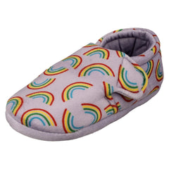 Childrens Clarks Print Detailed Slippers - Fluffy Snug T