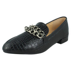 Ladies Spot On Wide Fit Loafers F80534