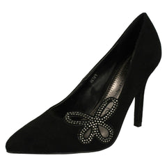 Ladies Anne Michelle Court Shoes with Diamante Detail