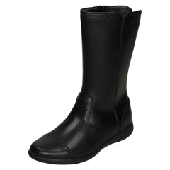 Girls Clarks Smart Leather Boots Etch Stride