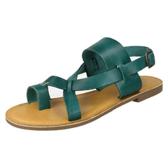 Ladies Leather Collection Toe Loop Sandals F00127