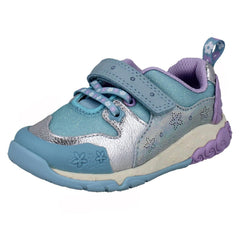 Girls Clarks Casual Glittery Trainers Tidal Shell