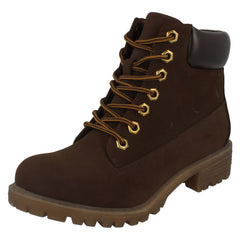Ladies Spot On Lace Up Boots