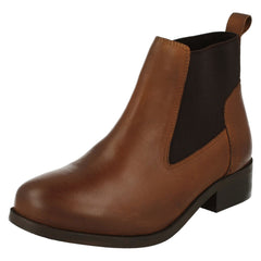 Ladies Spot On Elasticated Side Ankle Boot