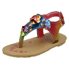 Girls Spot On Toe Post Summer Sandals