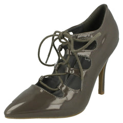 Ladies Anne Michelle Pointed Lace Up High Heels