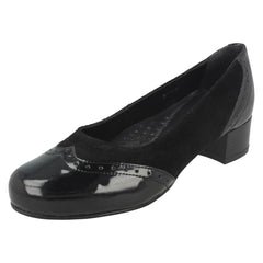 Ladies Da Bella Slip On Block Heel Court Shoes - Jules