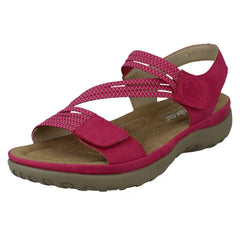 Ladies Rieker Casual Hook and Loop Strap Sandals 64870