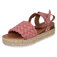 Ladies Spot On Wedge Flatform Sandals F12021