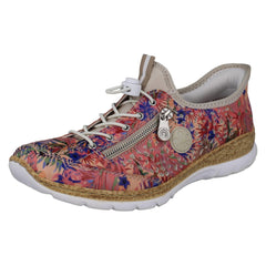 Ladies Rieker Ready2Go Rainbow Jungle Leaf Trainers N42V3