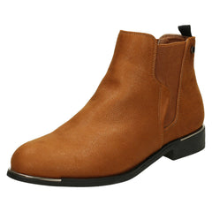 Ladies Down To Earth Low Heel Ankle Boots F50957