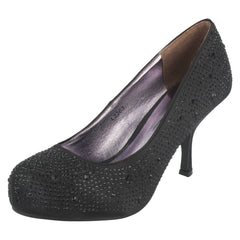 Ladies Anne Michelle Satin Beaded Court Shoes