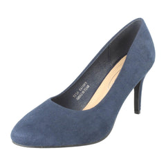 Ladies Spot On Wide Fit 8cm High Heel Court Shoes F90148
