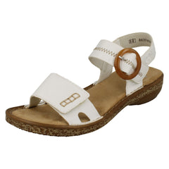 Ladies Rieker Buckle Detailed Strappy Sandals 628Z3