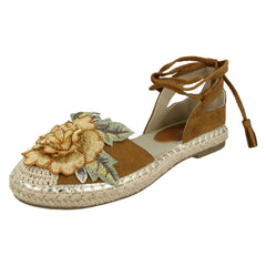 Ladies Spot On Ankle Tie Up Espadrilles F2263