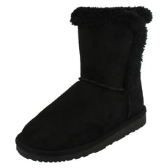 Girls Spot On Ankle Fur Trim Boots