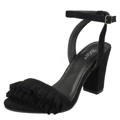 Ladies Spot On Mid Chunky Heel Sandals