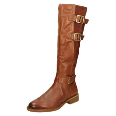 Ladies Clarks Knee High Boots Cologne Up