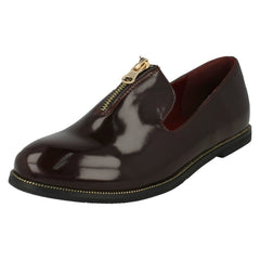 Ladies Down To Earth Zip Detail Loafer