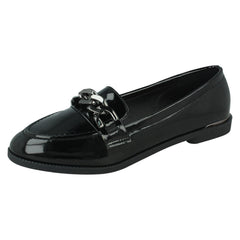 Ladies Spot On Smart Slip On Loafers F80545