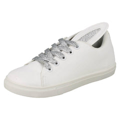 Girls Spot On Lace Up Bunny Ear Pumps