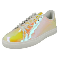 Ladies Spot On Casual Hologram Pumps