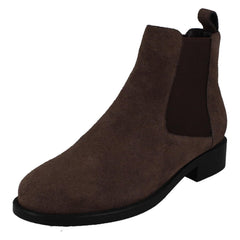 Ladies Leather Collection Suede Leather Ankle Boots F50979