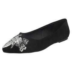Ladies Spot On Flat Pointed Toe Ballerinas