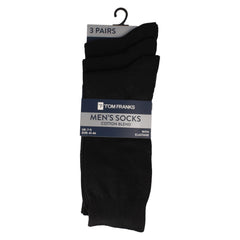 Mens 3 Pack Tom Franks Cotton Blend With Elastane Socks SK601