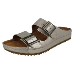 Ladies Clarks Adjustable Dual Strap Mule Sandals Brookleigh Sun