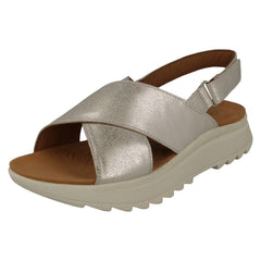 Ladies Clarks Cross Detailed Chunky Sole Slingback Sandals DashLite Wish