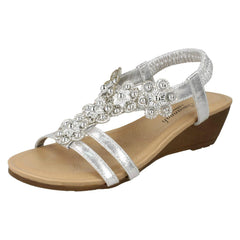 Ladies Savannah Mid Wedge Slingback Sandals