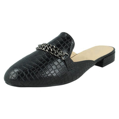 Ladies Spot On Wide Fit Open Back Mules F80536