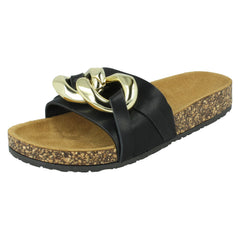 Ladies Spot On Chain Design Mules F00393
