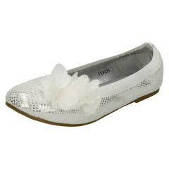 Girls Spot On Flat Slip On Ballerina